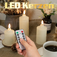 3er Set flammenlose flackernd