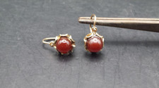 Ohrrihge Gold 333 mit Karneol