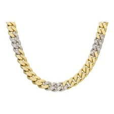 Diamanten Kette massiv Gold