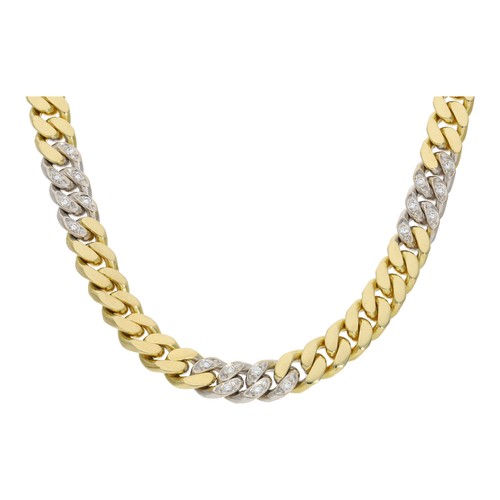 Diamanten kette massiv gold - kette,