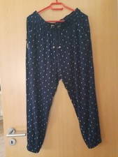 Damen Freizeithose Schlupfhose Dehnbund Gr.44 ,Beinende auch Gummizug, Blau