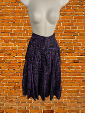 VINTAGE GRÖßE UK 4 LILA ROCK HOHE TAILLE KNOPFLEISTE BAUMWOLLE AUSGESTELLT DAMEN FREIZEIT