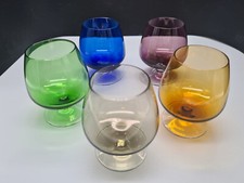 5er Set Mini Cognac Gläser Bunt Eierlikör Schnaps Likörgläser Vintage