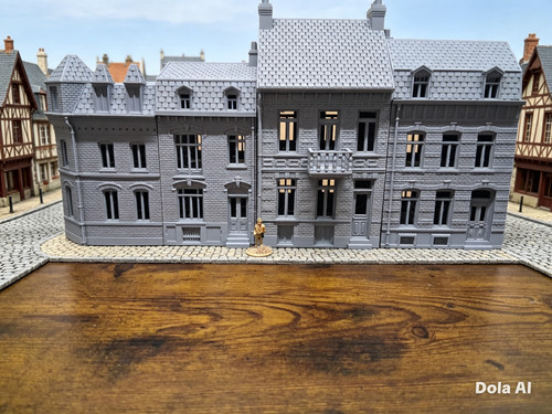 20mm normandy town set - set, b