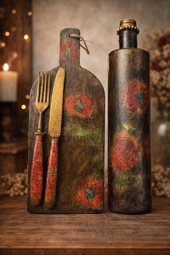 Handbemalte vintage deko set - deko,