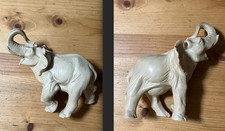 Deko, Skulptur, Figur, Elefant, Speckstein, Vintage, ca. 20 x 20 x 12 cm, 1,3 kg