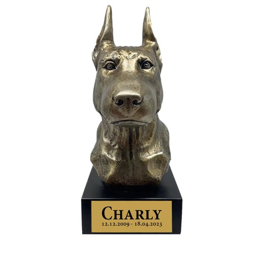 Hund statue mit gravur - mit, 16
