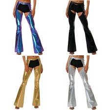 Frauen Schlaghose Hose Chaps