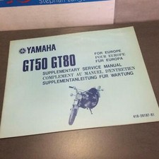 Yamaha GT 50 80 Werkstatthandbuch Handbuch Reparaturanleitung Manual Zusatz