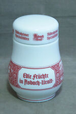 RÜDESHEIMER FRÜCHTETOPF ASBACH URALT GLASDOSE OPALGLAS
