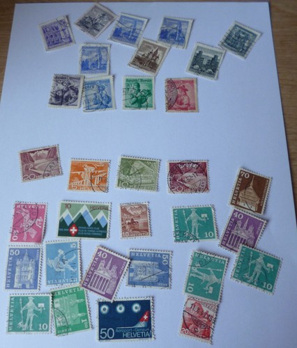 Briefmarken helvetia - briefmarken, (schweiz)