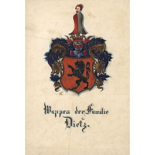 Familienwappen dietz zeichnung - familienwappen,
