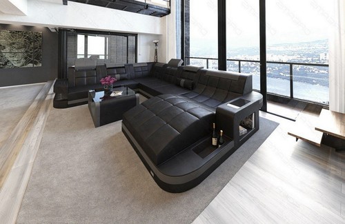 Wohnlandschaft leder sofa - wohnlandschaft,
