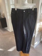 CAMBIO NORAH straight - schwarze Stretch Hose - 5 Pocket Stil mit Steg - D 44 XL