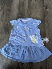 Sigikid Sommerkleid Mädchen Kleid 62 Neu - Nur Gewaschen - Ungetragen Blau/lila