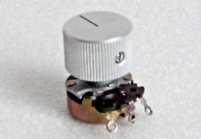 Dreh-Widerstand mono 500 R Ohm / 8 mm Gewinde M10 / 6 mm Achse mit Alu-Drehknopf