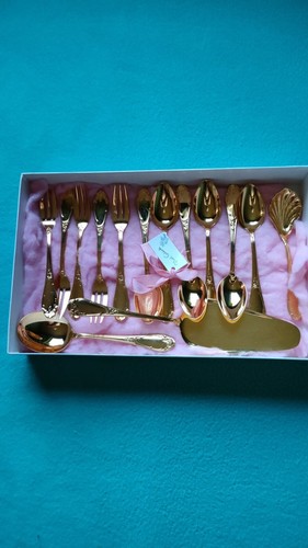 Kaffee und kuchen gold besteck - kaffee,