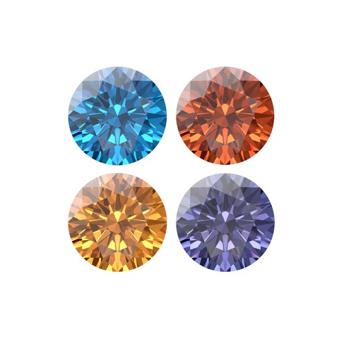 Swarovski zirkonia round - zirkonia, cut