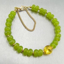 Peridot Armband mit Bernstein