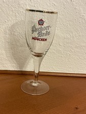 Altes Pokalglas Pschorr Bräu München emailliert Vorkriegszeit Handgeeicht 0,2