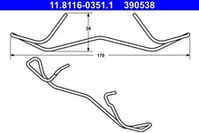 2x ATE Feder, Bremssattel