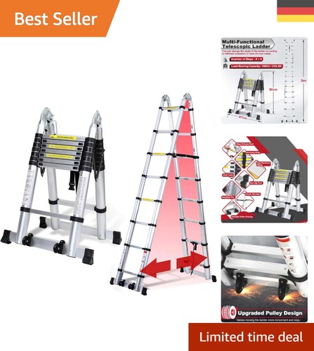 Teleskopleiter aluminium - teleskopleiter, 5m