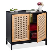 Sideboard Kommode Anrichte Retro Möbel Schränkchen Wohnzimmer Schrank Rattan
