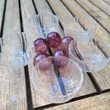 5 x Glas Schwimmkerzenhalter 5 Kugeln lila Klar Schwimmschalen Deko Schwimmdeko
