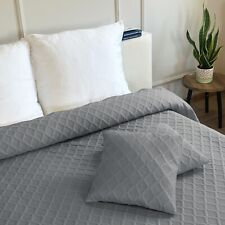 Tagesdecke Steppdecke Bettüberwurf 180x220 220x240 +2x40x40 Beige Grau Rosa