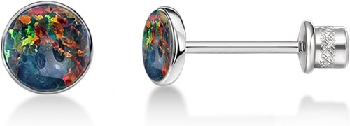 Runder schwarz opal edelstein - opal,