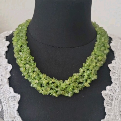Halskette collier peridot - halskette,