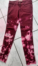 Closed ausgefallene Hose im Batik Look weinrot  Pedal Pusher Gr. 28 Hingucker!