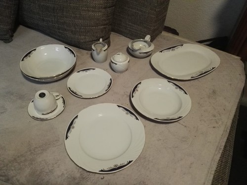 Vintage porzellan geschirr set - porzellan, geschirr-set