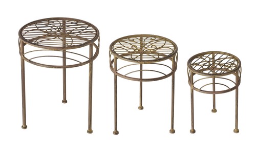 3er set blumenhocker - set, metall