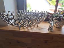 Schale Dekoschale Obstschale  Pflanzschale silberfarben 