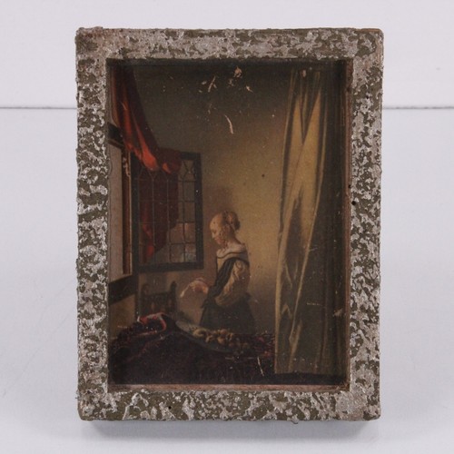 Bild holzrahmen mit frau - bild, am