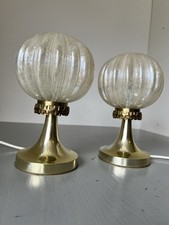 alte Vintage Tischlampe Design Messing Glas Vintage 60er Tischleuchte Tulip Lamp