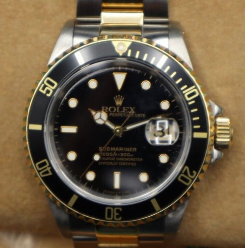 Rolex submariner 16613 gold - rolex,