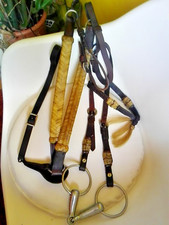 OLD Western Trense + Vorderzeug mit Rohhaut = Gr. Pony / Araber / schmaler Cob