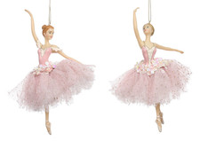 Eine bezaubernde Ballerina Figur-  18  cm rosa-gold  Tüllrock * 916