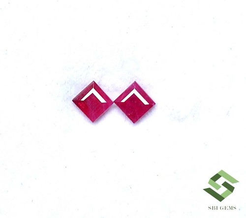 Natürliche rubine quadrat - 2x,