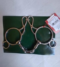 Dreiringgebiss Edelstahl doppelt gebrochen mit Plättchen