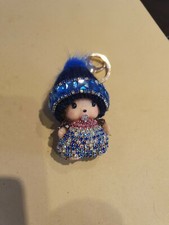 Monchichi Bommel Schlüsselanhänger mit glitzer