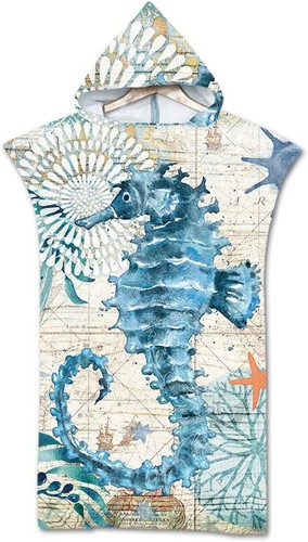 Badeponcho mit kapuze - badeponcho,