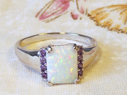 Ring edelstein feuer opal - edelstein,