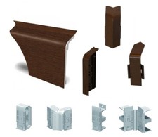 HZ SLF 2000 Sockelleiste und Zubehör Eiche dunkel - Heizungsrohrverkleidung