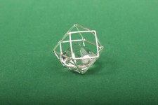 Metall-Rhombe silberfarben Dekorationsartikel Tischdeko gedeckter Tisch