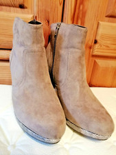 s.Oliver Damen Stiefeletten High Heel beige Rauhleder  9 cm gr.41 neuwertig