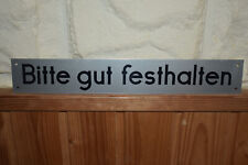 Altes Blechschild Straßenbahn,Bitte Gut Festhalten,Deko,Original,Schienenverkehr