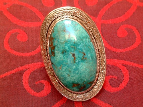 Extravaganter amazonit ring - extravaganter,